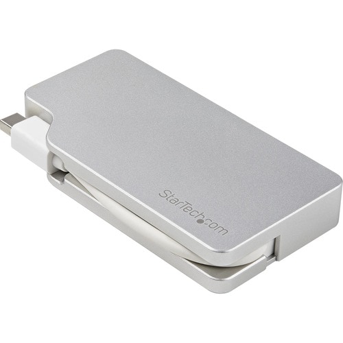 StarTech.com Aluminum Travel A/V Adapter: 3-in-1 Mini DisplayPort to VGA, DVI or HDMI - mDP Adapter - 4K - 1 x 20-pin Mini