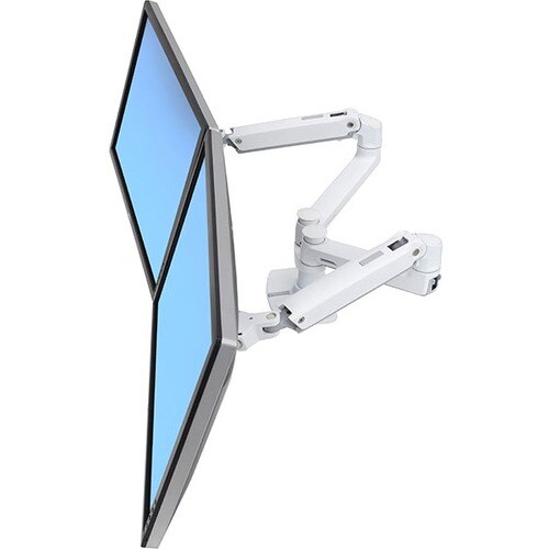 Ergotron Mounting Arm for Monitor - White - 2 Display(s) Supported - 68.6 cm (27") Screen Support - 18.14 kg Load Capacity