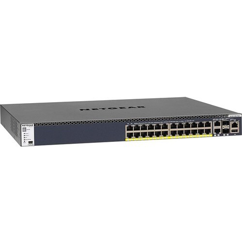 Netgear 24x1G PoE+ Stackable Managed Switch with 2x10GBASE-T and 2xSFP+ (550W PSU) - 24 Ports - Manageable - 10 Gigabit Et