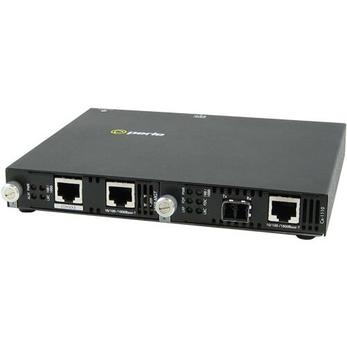 Perle SMI-1110-M2LC2 Transceiver/Media Converter - 2 Port(s) - 1 x Network (RJ-45) - Twisted Pair, Optical Fiber - Multi-m