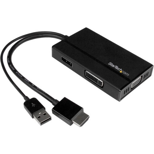 StarTech.com Travel A/V Adapter 3-in-1 HDMI to DisplayPort VGA or DVI - HDMI Adapter - 1920 x 1200 - Keep this compact ada