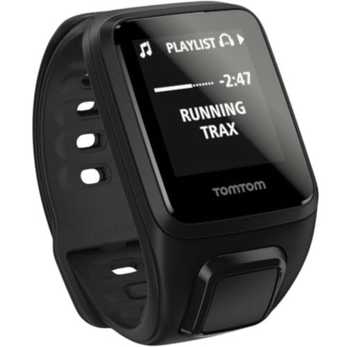 TomTom Spark GPS Watch - Black Body Color - Accelerometer, Motion Sensor, Gyro Sensor, Optical Heart Rate Sensor - Heart R