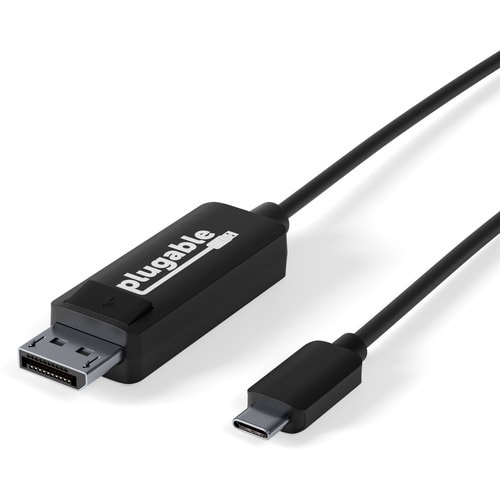 Plugable USB C to DisplayPort Adapter - 6ft (1.8m) Adapter Cable - (Supports Resolutions up to 4K at 60Hz)