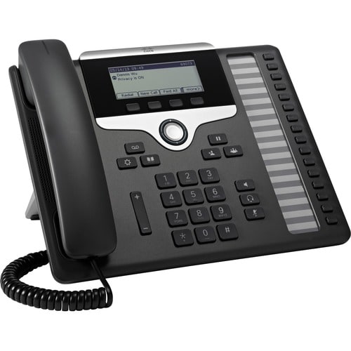 Cisco 7861 IP Phone - Corded - Wall Mountable, Desktop - Charcoal - 16 x Total Line - VoIP - 2 x Network (RJ-45) - PoE Ports