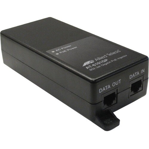 Allied Telesis IEEE 802.3at Gigabit Ethernet PoE+ Injector - 120 V AC, 230 V AC Input - 55 V DC, 600 mA Output - 1 x 10/10