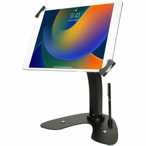 CTA Digital Universal Dual Security Kiosk with Locking Holder and Anti-Theft Cable for 7-13 Inch Tablets (Black) - Up to 1