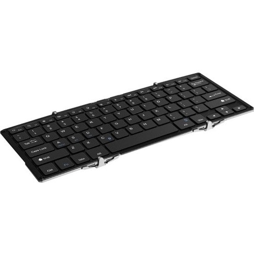 Aluratek Portable Ultra Slim Tri-Fold Bluetooth Keyboard - Wireless Connectivity - Bluetooth - 79 Key - QWERTY Layout - Co