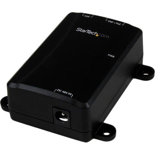 StarTech.com 1-Port Gigabit Midspan - PoE+ Injector - 802.3at and 802.3af - Wall-Mountable - Supply power and data connect