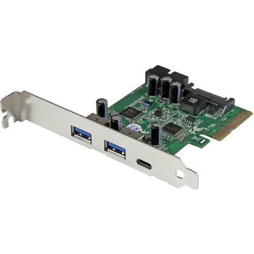 StarTech.com USB 3.1 PCIe Card - 5 Port - USB 3.1 Gen 2 (10Gbps) - 1x USB-C, 2x USB-A + 1x 2 Port IDC (5Gbps) - USB-C Card