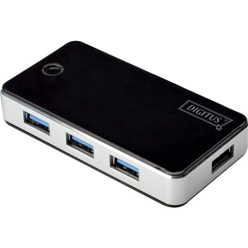Digitus USB Hub - USB - External - Black - 4 Total USB Port(s) - 4 USB 3.0 Port(s) - PC, Mac