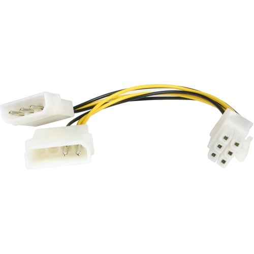 StarTech.com LP4PCIEXADAP Internal Power Cord - 15.24 cm - Convert a Standard LP4 Power Supply Connector to a 6-pin PCI Ex