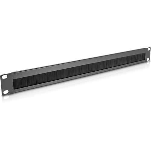 V7 Rack Mount Brush Panel 1U - Cable Manager - Black - 1U Rack Height - Cold Rolled Steel, Nylon ORGANIZE CABLES CONTROL A