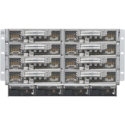 Cisco UCS 5108 Server Case - Rack-mountable - TAA Compliant - 6U - 4 x 2.50 kW - Power Supply Installed - 8 x Fan(s) Suppo
