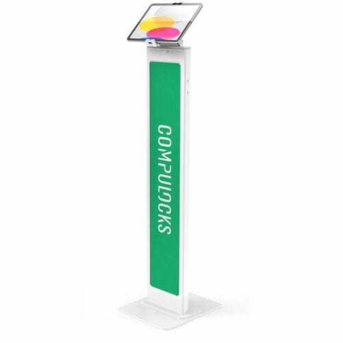 Compulocks Universal Tablet Cling Brandable Floor Stand White - Compatible With Tablets 7" - 13" , Brandable Secure Floor 