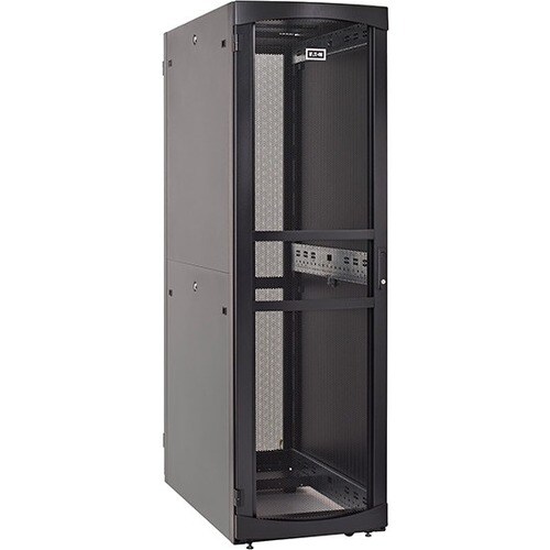 Eaton RS RSVNS4561B Rack Cabinet - For Server, LAN Switch, Patch Panel - 45U Rack Height - Black - 2000 lb Dynamic/Rolling