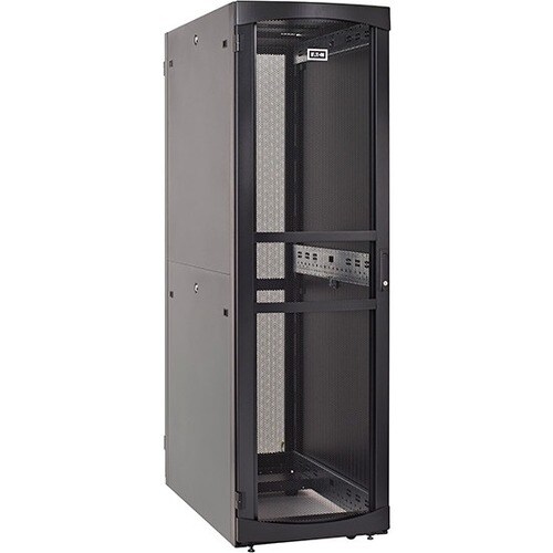 Eaton RSVNS4582B Rack Cabinet - For Server, LAN Switch, Patch Panel, UPS, PDU - 45U Rack Height - Black - Metal - 2000 lb 