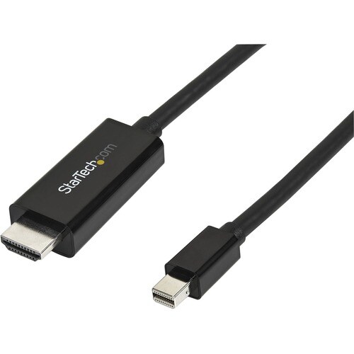 StarTech.com Mini DisplayPort to HDMI Adapter cable - mDP to HDMI Adapter with Built-in Cable - Black - 3 m (10 ft.) - Ult