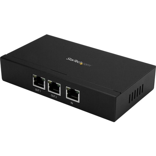StarTech.com 2 Port Gigabit PoE+ Extender - 802.3at and 802.3af - 100 m (330 ft) - Power over Ethernet Extender - PoE Repe