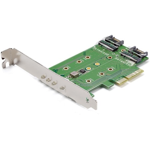 StarTech.com Tarjeta Adaptadora de 3 Puertos M.2 NGFF para SSD - Soporta 1x SSD M.2 PCIe NVMe - 2x SSD M.2 SATA III - Adap