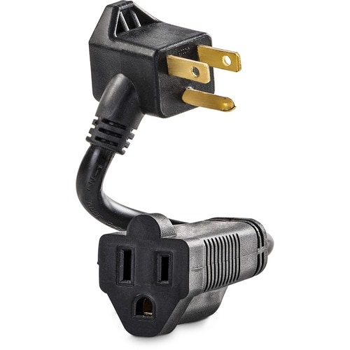 CyberPower GC201 Power Extension Cord - For Power Strip, Surge Protector, Wall Tap - 125 V AC13 A - Black - 6" Cord Length
