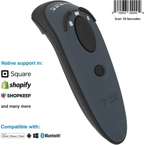 Socket Mobile DuraScan® D700, Linear Barcode Scanner, Gray - Wireless Connectivity - 1D - Imager - Bluetooth - Gray