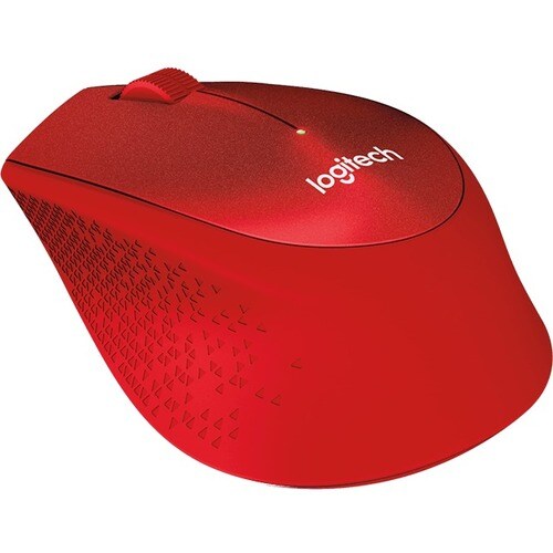 Logitech M330 Mouse - Radio Frequency - USB - Optical - 3 Button(s) - Red - Wireless - 1000 dpi - Scroll Wheel