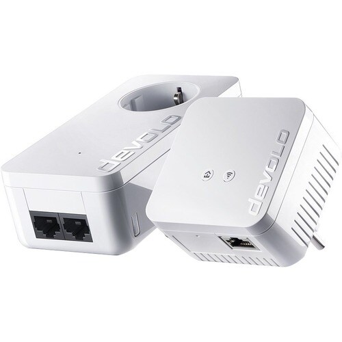 devolo dLAN 550 WiFi Powerline Network Adapter - 1 x Network (RJ-45) - 500 Mbit/s Powerline - 400 m Distance Supported - W