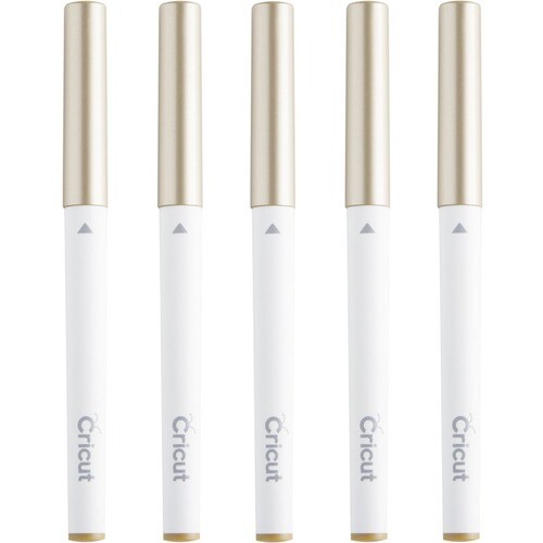 cricut Multi Pen Set, Gold - Greeting Card, Scrapbooking, Label, Decal, Project - Gold - 5 / Set