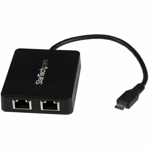 StarTech.com USB C to Dual Gigabit Ethernet Adapter with USB 3.0 (Type-A) Port - USB Type-C Gigabit Network Adapter - Use 
