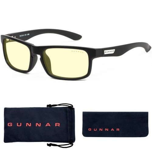 GUNNAR Gaming & Computer Glasses - Enigma, Onyx, Amber Tint - Onyx Frame/Amber Lens ONYX FRAME AMBER TINT