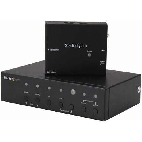 StarTech.com Multi-Input HDBaseT Extender with Built-in Switch - DisplayPort VGA and HDMI Over CAT5 or CAT6 - Up to 4K - u