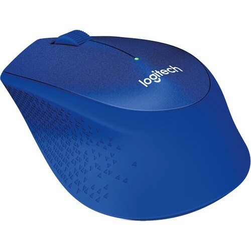Logitech M330 Mouse - Radio Frequency - USB - Optical - 3 Button(s) - Blue - Wireless - 1000 dpi - Scroll Wheel