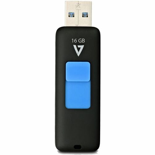 V7 VF316GAR-3E 16 GB USB 3.0 Flash Drive - Black - 5 Year Warranty