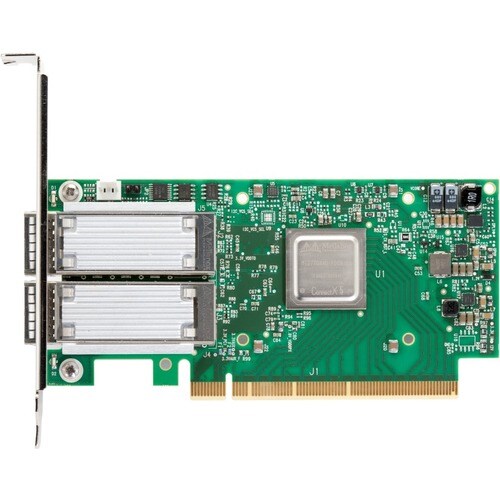 NVIDIA MCX555A-ECAT ConnectX-5 VPI Adapter Card EDR/100GbE - PCI Express 3.0 x16 - 1 Port(s) - Optical Fiber - 100GBase-X 