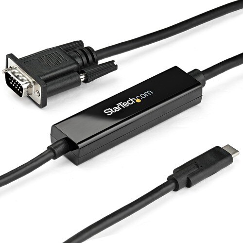 StarTech.com 3ft/1m USB C to VGA Cable - 1920x1200/1080p USB Type C DP Alt Mode to VGA Video Monitor Adapter Cable -Works 