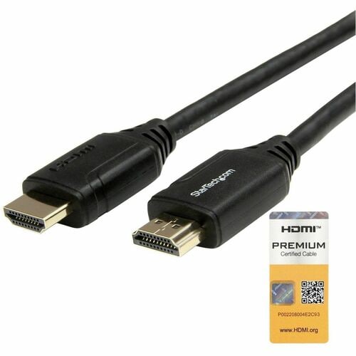 StarTech.com 6ft (2m) Premium Certified HDMI 2.0 Cable with Ethernet, High Speed Ultra HD 4K 60Hz HDMI Cable HDR10, UHD HD