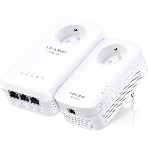 TP-Link TL-WPA8635P KIT Powerline Network Adapter - 3 x Network (RJ-45) - 1200 Mbit/s Powerline - 300 m Distance Supported