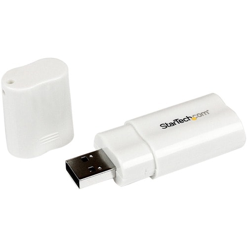 StarTech.com ICUSBAUDIO. Hostschnittstelle: USB, Kopfhörer: 3.5 mm. Chipsatz: C-Media CM108AH, Produktfarbe: Weiß, Zertifi