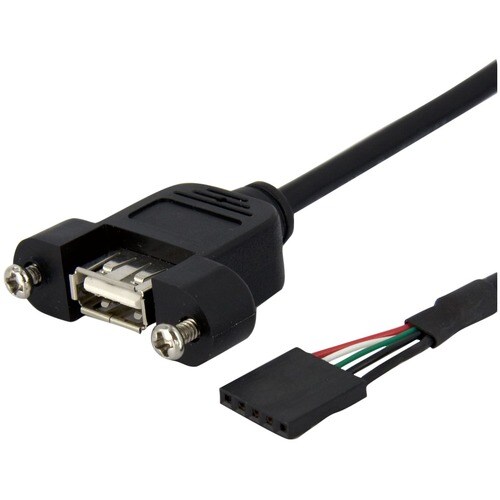 StarTech.com USBPNLAFHD1 30,48 cm IDC/USB Datentransferkabel für Hauptplatine - 1 - Schwarz