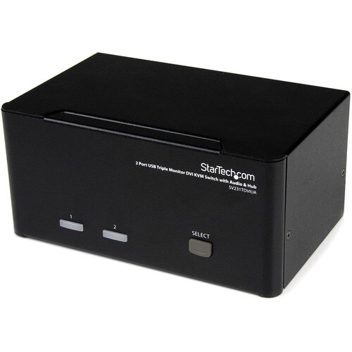 StarTech.com KVM-Switchbox - TAA-konform - 2 Computer - WUXGA - 1920 x 1200 - 6 x USB - 9 x DVI - Rackmount, Desktop