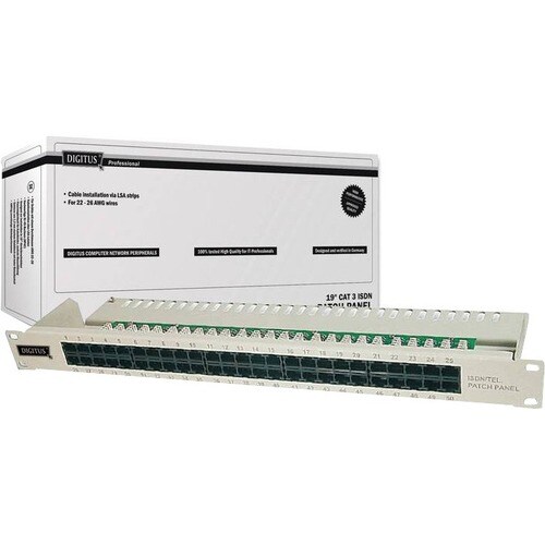 DigitusNetzwerk-Patchfeld - 1U Hoch - 19" Breit - Rackmount