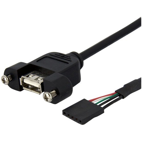 StarTech.com USBPNLAFHD3. Kabellänge: 0,9 m. Connector contacts plating: Nickel, Produktfarbe: Schwarz