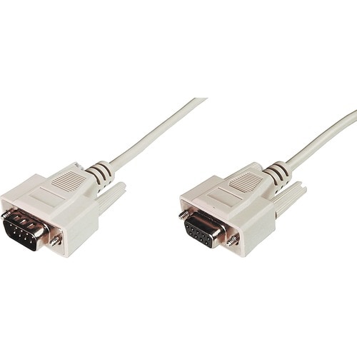 Digitus Classic DB-9 Datentransferkabel - Verlängerungskabel - Abschirmung - Nickel Beschichteter Stecker - Beige