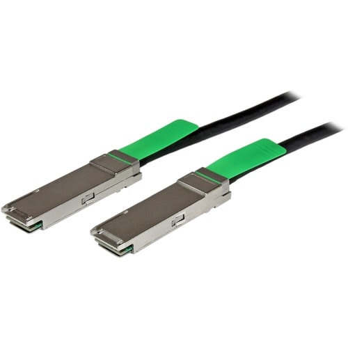 StarTech.com QSFPMM2M. Kabellänge: 2 m, Anschluss 1: QSFP+, Anschluss 2: QSFP+, Steckerverbindung (Anschluss): Stecker/Ste