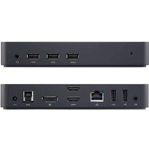 Dell D3100 USB 3.0 Docking Station für Notebook - 5 x USB-Anschlüsse - 2 x USB 2.0 - 3 x USB 3.0 - Netzwerk (RJ-45) - HDMI