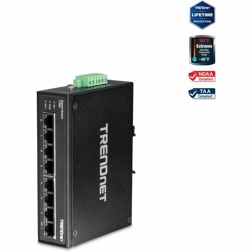 TRENDnet TI-G80 8 Anschlüsse Ethernet-Switch - Gigabit-Ethernet - 1000Base-T - Neu - TAA-konform - 2 Unterstützte Netzwerk