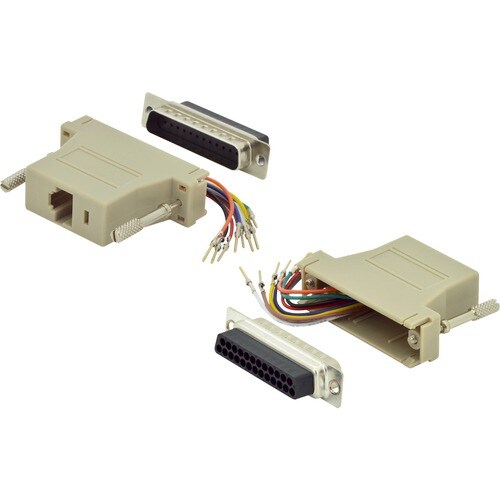 Assmann Netzwerkadapter - 1 x DB-25 Stecker Parallel - 1 x RJ-45 Buchse Netzwerk - Beige