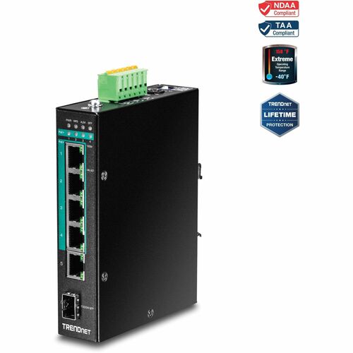 TRENDnet TI-PG541i 6 Anschlüsse Verwaltbar Ethernet-Switch - Gigabit-Ethernet - 1000Base-T, 1000Base-X - Neu - TAA-konform