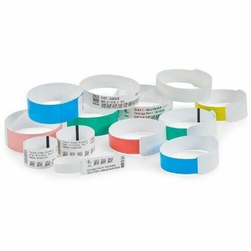 Zebra Z-Band UltraSoft ID Label - - DiameterRoll - Permanent Adhesive - Direct Thermal - Blue - Synthetic - Laminated - Wr