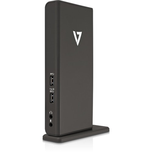 V7 -  Docking station universale USB3.0 per laptop-DVI HDMI video a dual-monitor con Ethernet audio - 6 x Porte USB - 4 x 